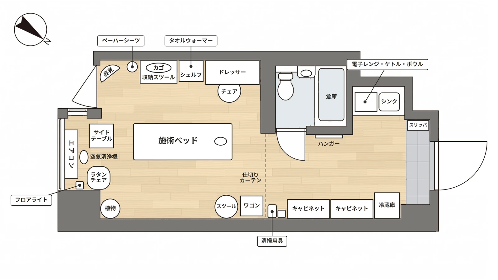Altessa 銀座店の間取り図
